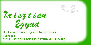 krisztian egyud business card
