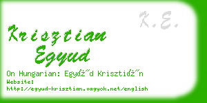 krisztian egyud business card